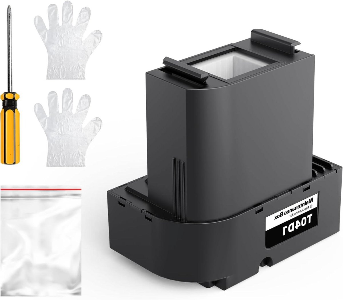 Onderhoudsbox Printer - Afvalinkt Opvangbak - Printer Onderhoud - Hoge Absorptie Capaciteit - 11.2 x 11.8 x 6.8 cm - Zwart