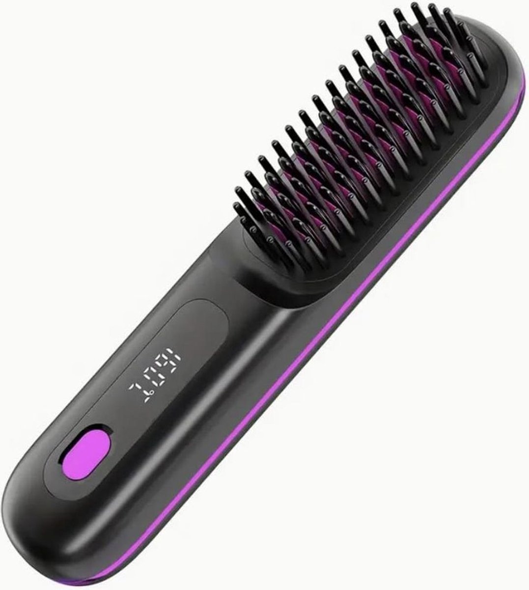 Draadloze stijltang met lcd-display, 3 temperatuurinstellingen, negatieve ionenfunctie, geschikt voor alle haartypes en baardstyling.