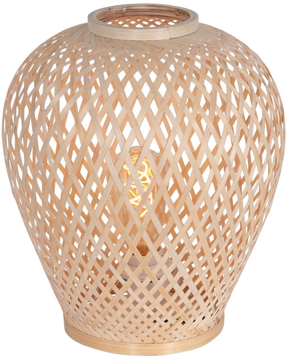 Anne Light & Home Tafellamp Maze H 30cm Bamboe Beige