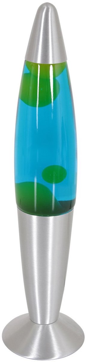 Mexlite Volcan Lavalamp Staal/Blauw