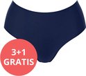 Culotte taille haute bleu marine sans couture avec un cercle rouge "3+1 GRATUIT".