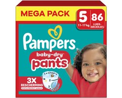Pampers - Baby Dry Pants - Maat 5 - Mega Pack - 86 stuks - 12/17KG