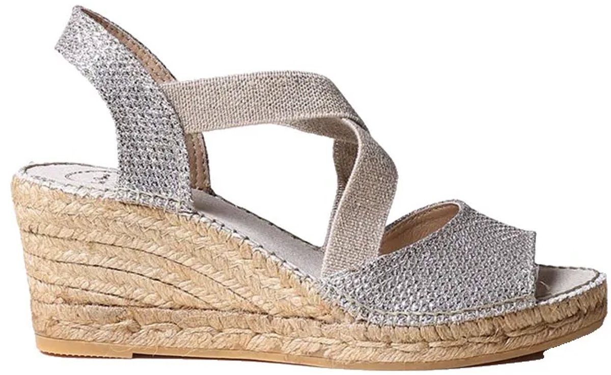 Toni Pons Sol-s Esparto Sleehak Sandalen Grijs EU 41 Vrouw
