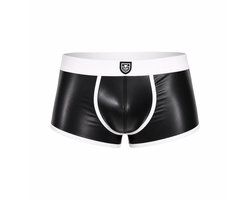 TOF Paris Fetish Bottomless Boxer Black/White - MAAT S - Erotisch Heren Ondergoed - Boxershort voor Man - Sexy mannen Boxershort