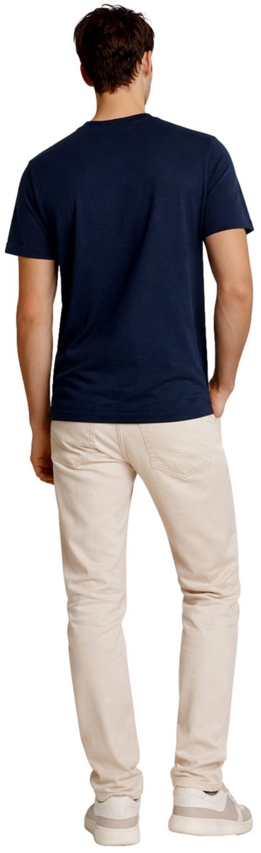 Cotton Crew Neck TShirt T-Shirts Blauw