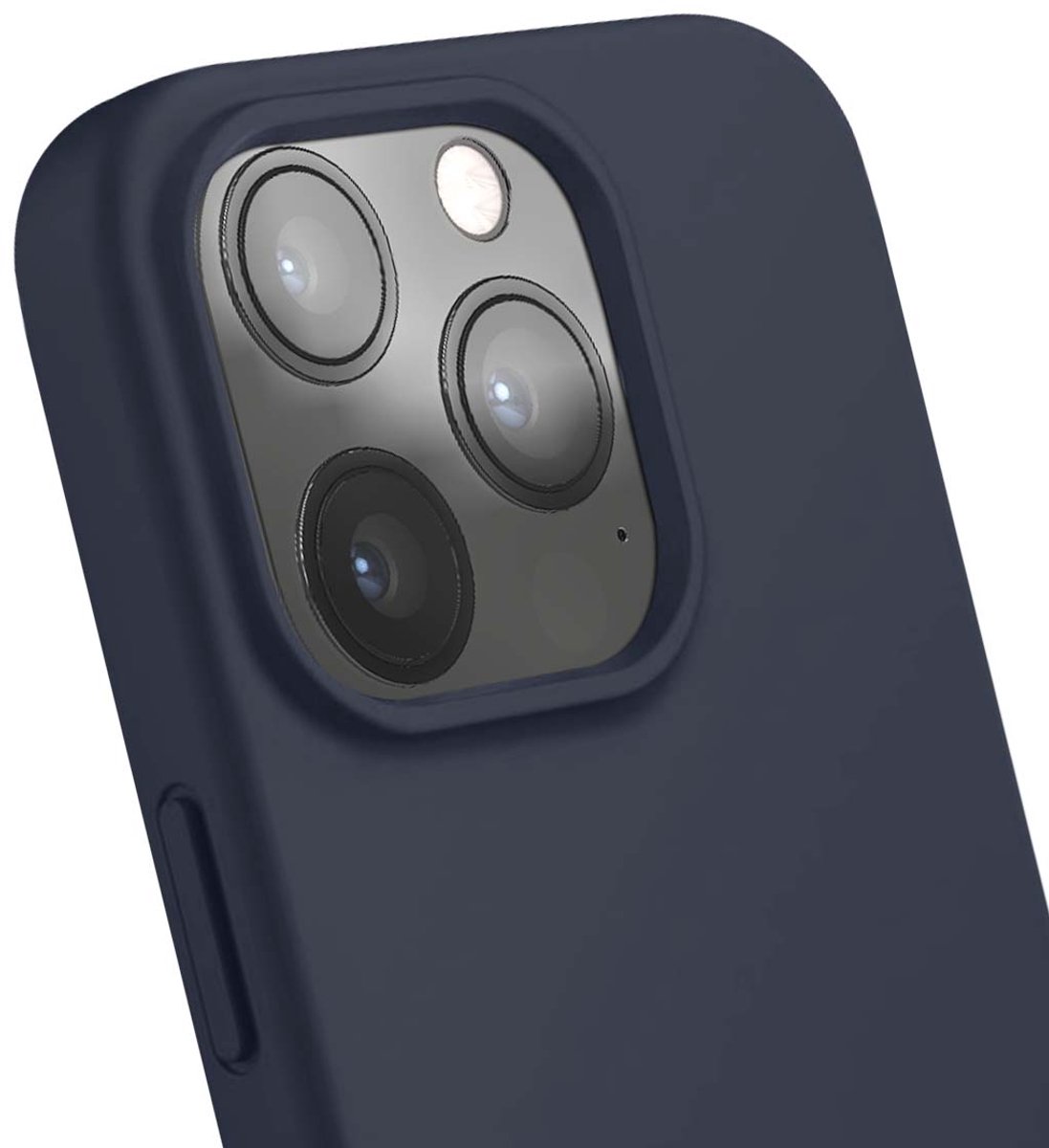 Jaym, Hardcase Geschikt voor Apple iPhone 12 Pro Max Premium Silicone Microvezel, Blauw
