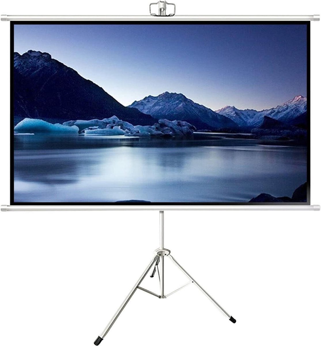 Mobiel projectiescherm - Draagbaar scherm - Thuisbioscoop creëren - Verstelbare hoogte - 60 inch 4:3 - Wit