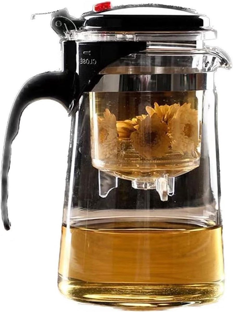 Theepot Glas - Waterkoker Theepot - Thee Zetten - Hittebestendig Borosilicaatglas - Eén Maat - Transparant