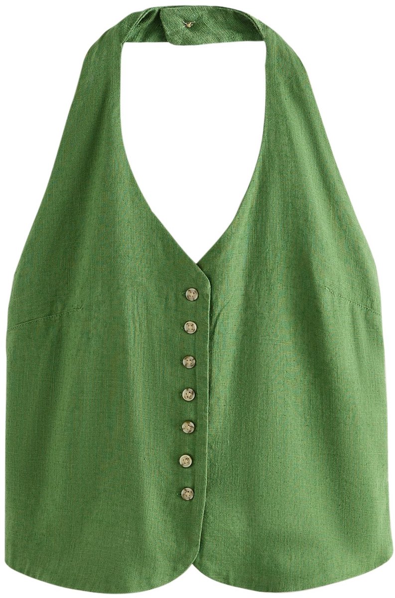 Next Gilet met halternek en linnen