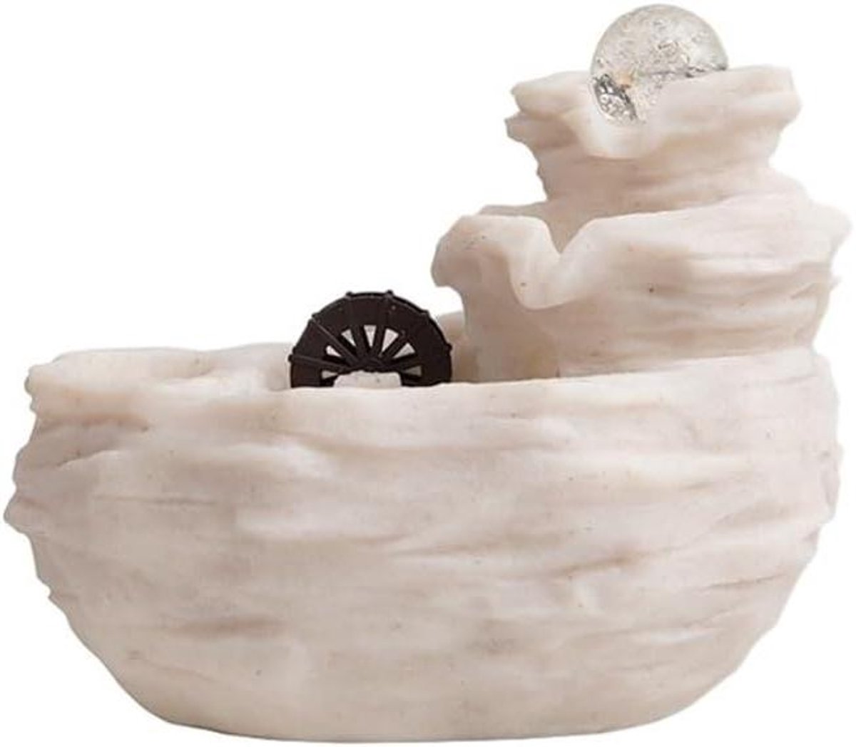 Tafelfontein - Binnenfontein Bureau - Ontspanning Creëren - Zacht Stromend Water - 30x18x23.8 cm - Wit