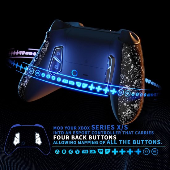 Remap Kit Controller - Herprogrammeerbare Knoppen - Gaming Prestaties Verbeteren - 6 Programmeerbare Profielen - 4 Extra Knoppen - Wit — afbeelding 2