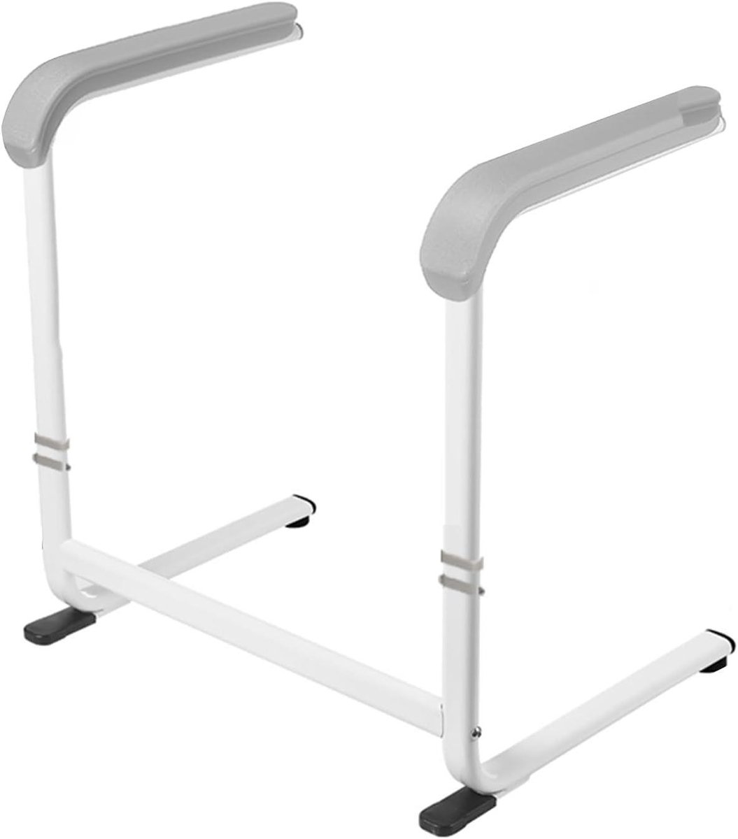 Toiletbeugels - Veiligheidsframe - Ondersteuning bij toilet - Verstelbare hoogte - 68-80 cm - Wit