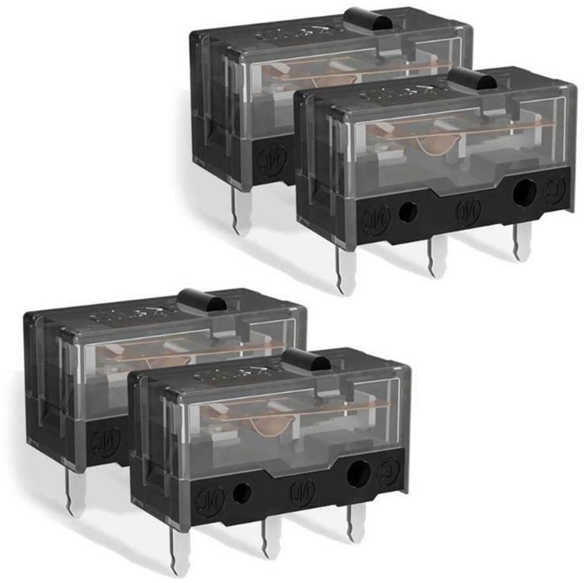 Muis Micro Schakelaar - Knop Accessoire - Gaming Prestaties - 80 Miljoen Kliks - 4 Stuks - Zwart