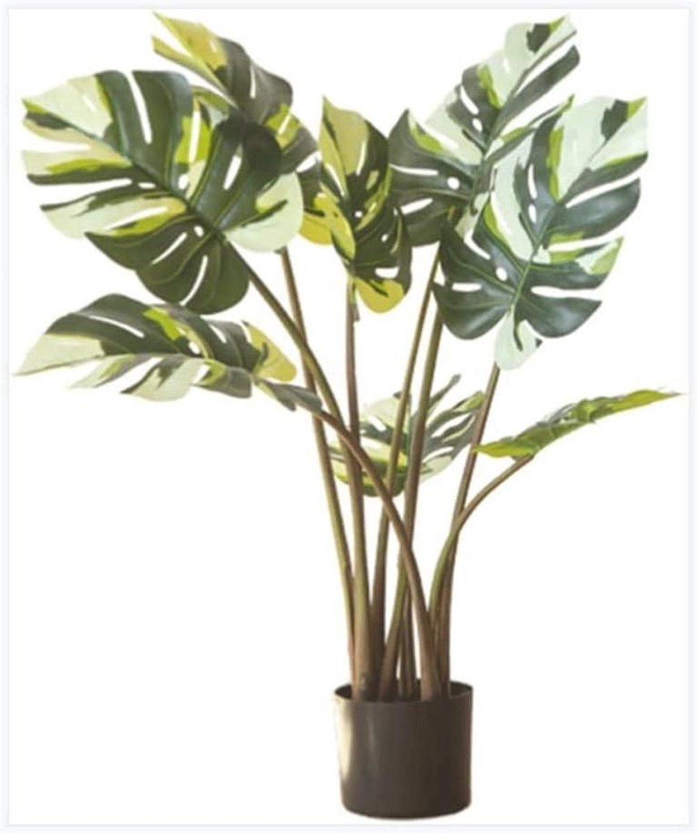 Kunstpalm Kunstboom - Nepplant Schildpadblad - Binnen Decoratie - Onderhoudsvrij Groen - Tot 140 cm - Groen