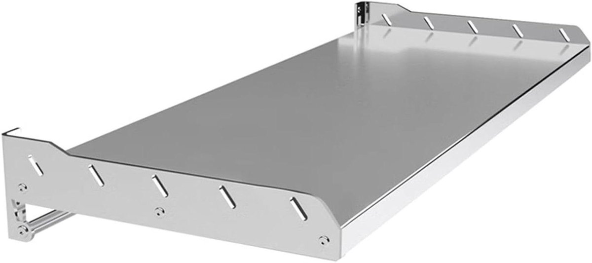 Magnetronrek Wandmontage - Keuken Organizer - Keuken Opbergen - Roestvrij Staal - 60x25cm - Zilver