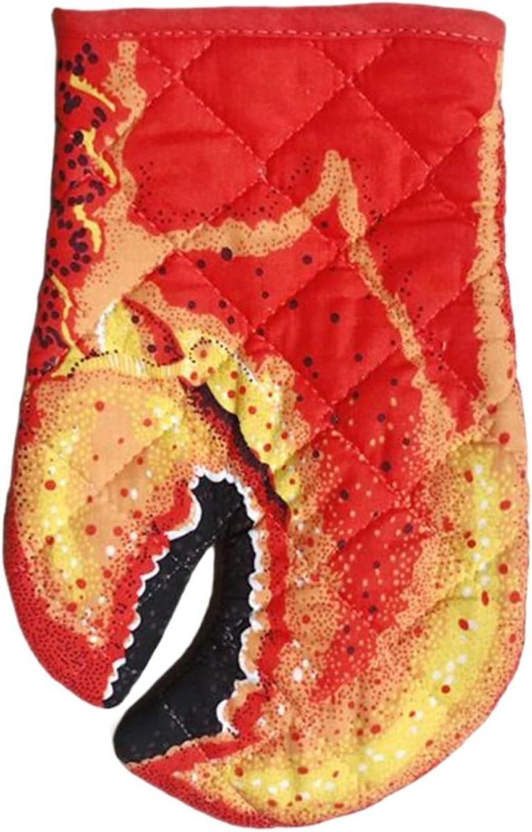 Ovenwanten - Kreeft Klauwen - Hittebestendig Koken - Antislip Grip - 25 x 16 cm - Rood