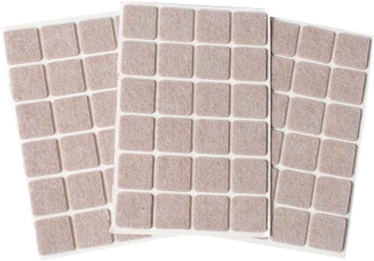 Vilt Stoel Poten Pads - Meubelbeschermers Vloerbescherming - Vloeren Beschermen - Zonder Slip Lijm - 72 stuks - Bruin