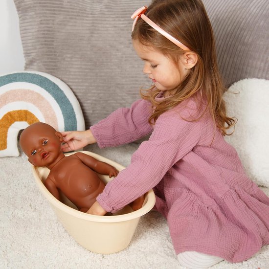 Poppenbadje - Speelgoedbad - Poppen verzorgen - Tijdloos design - 41 cm - Beige — afbeelding 4