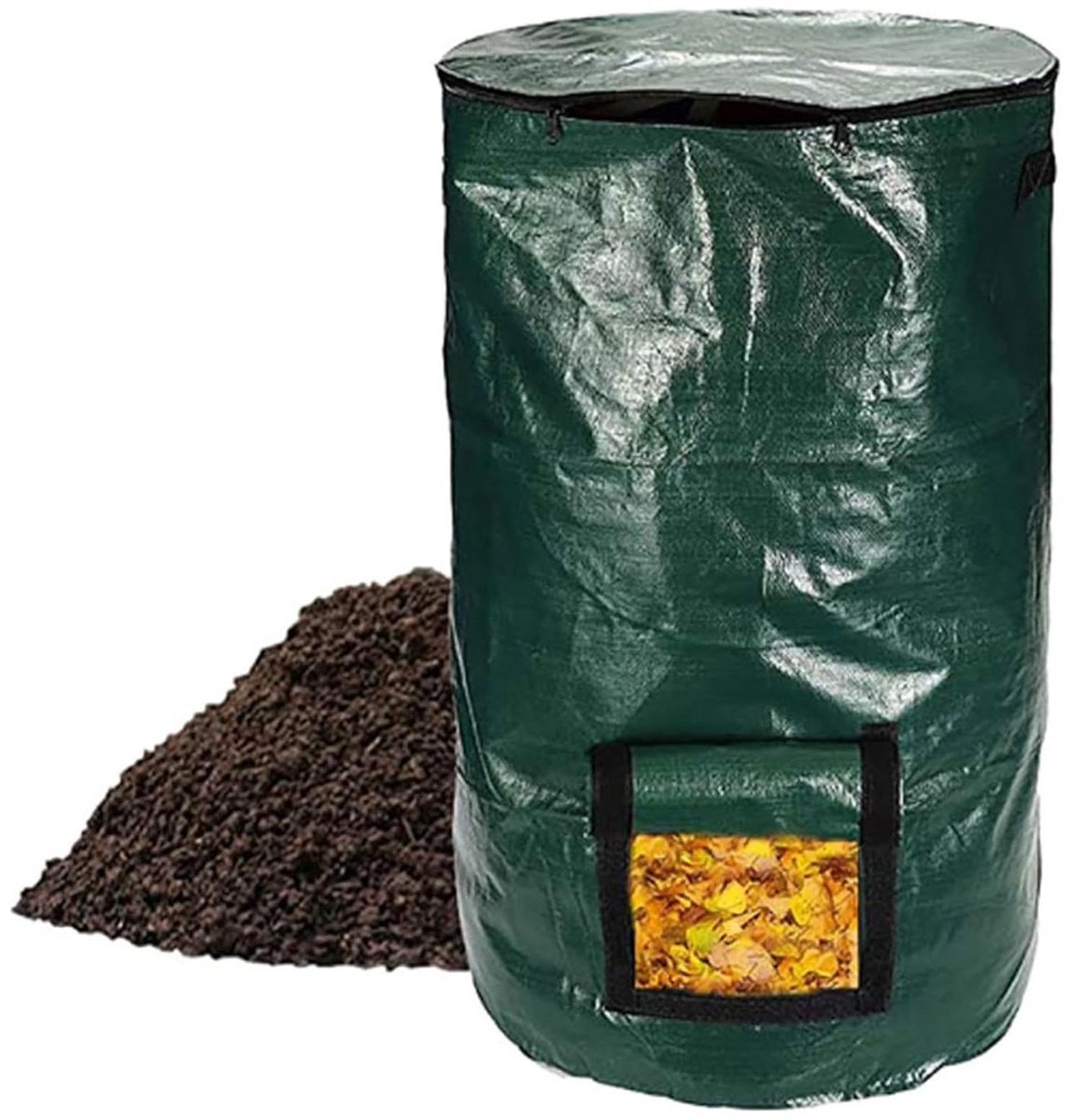 Compost Bak - Tuin Afvalzak - Organisch Verwerken - Snelle Fermentatie - Tot 130 Liter - Zwart