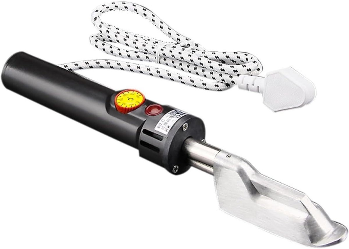 Elektrisch Leer Strijkijzer - Mini Stoomstrijkijzer - Leer Bewerken - Constante Temperatuur - 275 cm - Zwart