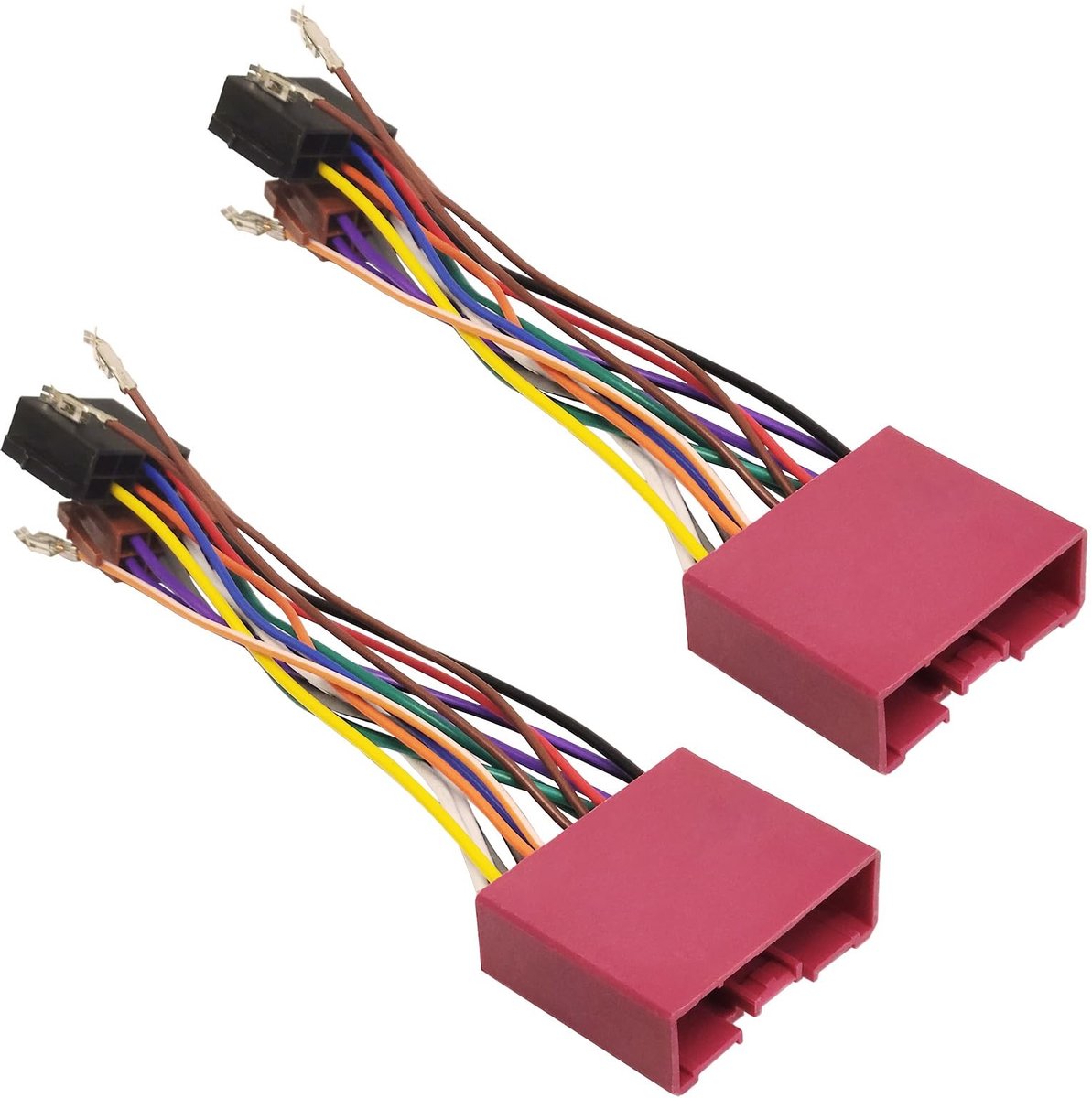 Solidchoice - Dailygoody - ISO 16 Pin Kabel - Vervangingsset voor Autoradio - 2Pcs - Autoradio aansluiten - Hoogwaardige kwaliteit - Geschikt voor Mazda 2001 - Zwar