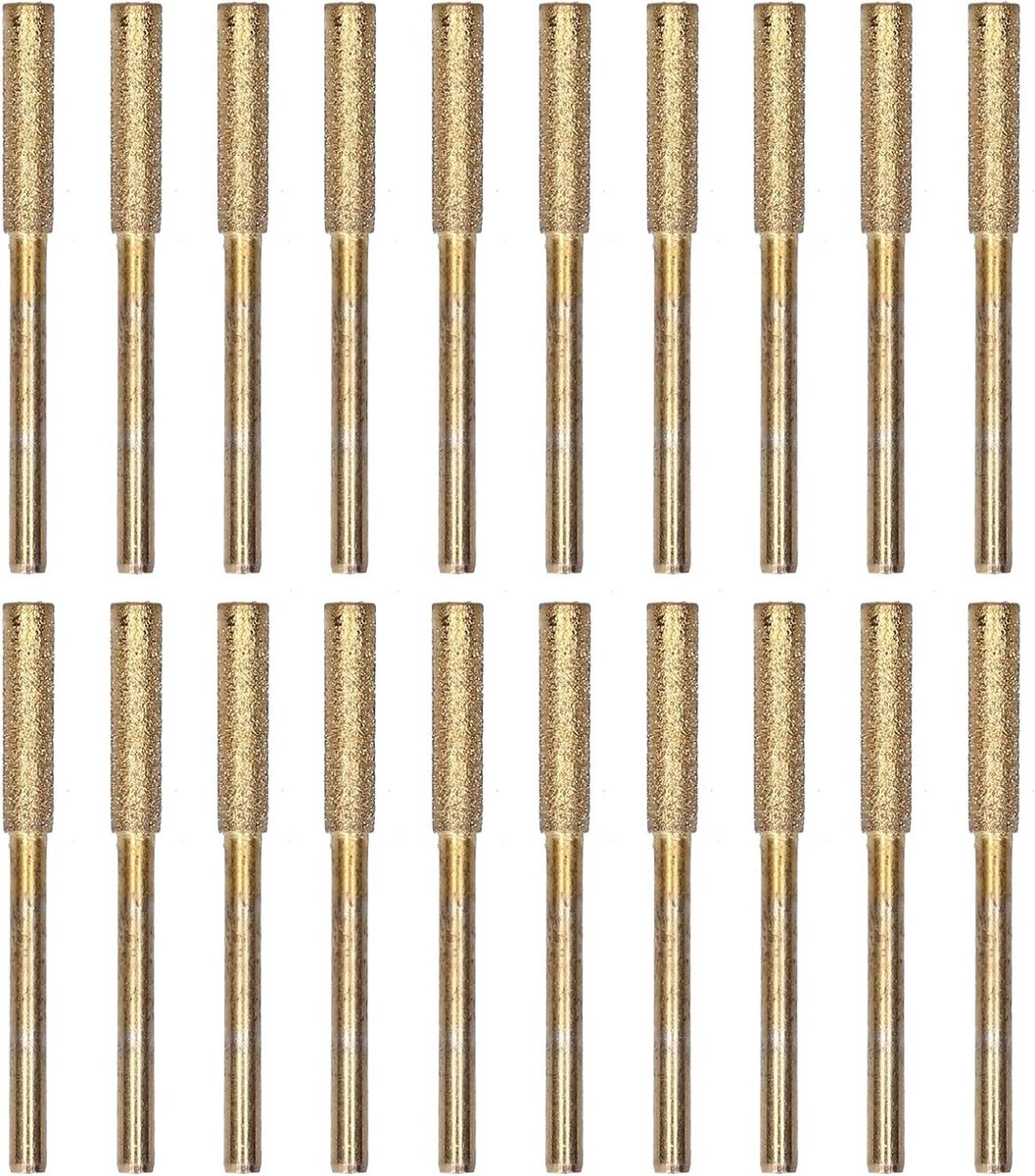 20-delige Set Slijpstenen voor Kettingzagen - Emery Schuurstenen, Polijst- en Slijpgereedschap voor 7/32 Inch Wielen en Grote Kettingzagen