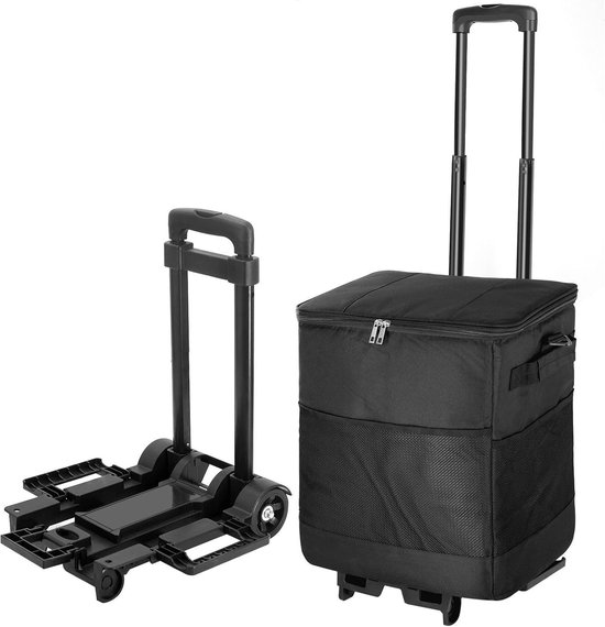 Compacte Koelbox - Geïsoleerde Ijsbox - Outdoor Avonturen - Met Wielen & Handvat - 35 Liter - Zwart — afbeelding 5