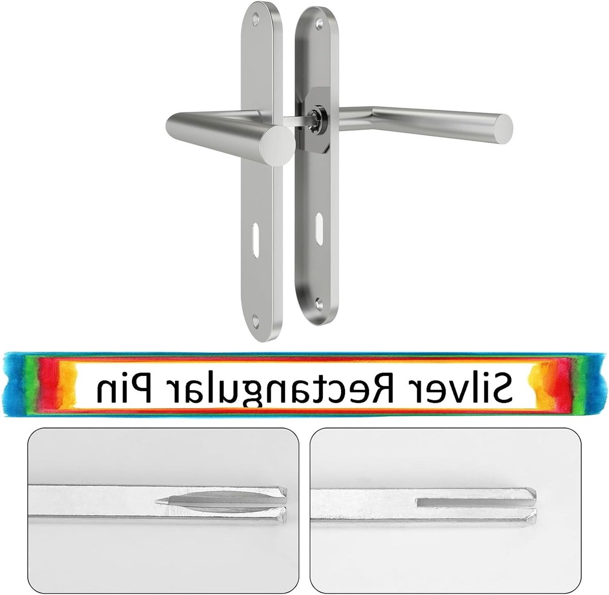 Stevige 8mm vierkante fixatiepin van staal, 100mm en 140mm lang voor ramen en deurhendels