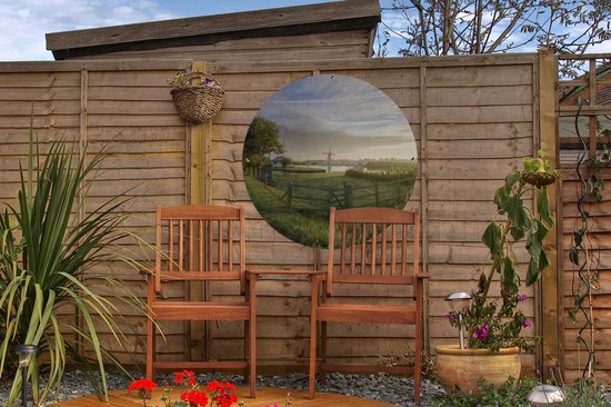 Garden Circle Barrières autour du paysage du parc national des Broads - 60x60 cm - Affiche de jardin