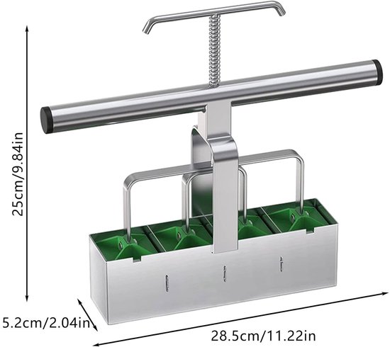 Bodemblokker - Grondblokker Stekkenmaker - Planten Voorbereiden - Roestvrij Staal - 28.5 x 25 cm - Zilver van Merkloos	 — afbeelding 2