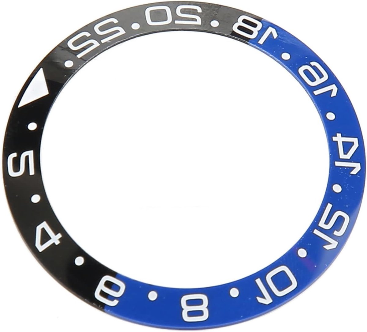 Keramische Bezel Insert voor Horloge, 40 mm Buitenmaat, Reserveonderdelen voor Klassieke Horloges, Zwart/Blauw, Duurzaam en Stijlvol