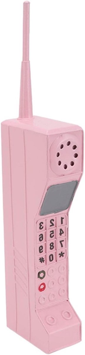 Retro Inflatable Mobiele Telefoon Ornament - Vintage Decoratie voor Huis en Kantoor, Perfect als Cadeau en Verzamelobject (Roze)