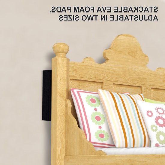 20 Stoppers voor Hoofdbord en Muur, Meubelbeschermers en Bedstoppers voor Wandbeveiliging en Hoofdbordvulling (Zwart) — afbeelding 2