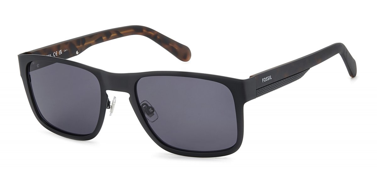 Fossil FOS 2156/G/S MATE BLACK/GREY 56/21/145 Herrenbrillen Zonnebrillen