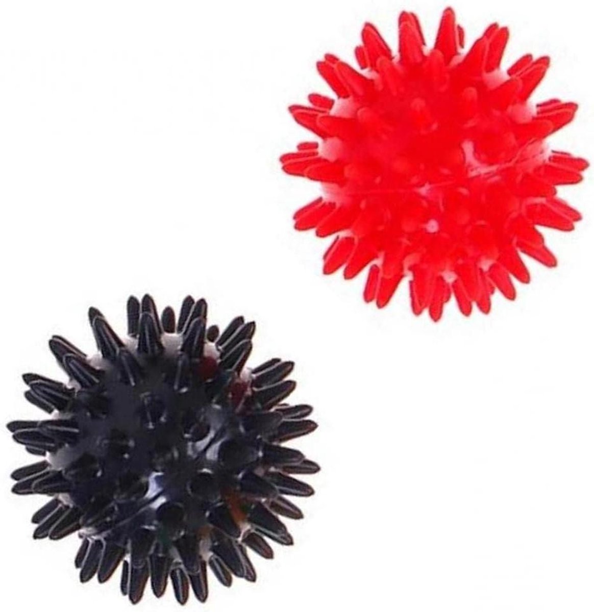 Massage Bal - Zintuiglijke Bal - Spierontspanning Bevorderen - Stimulerende Punten - 6 cm Diameter - Rood/Zwart