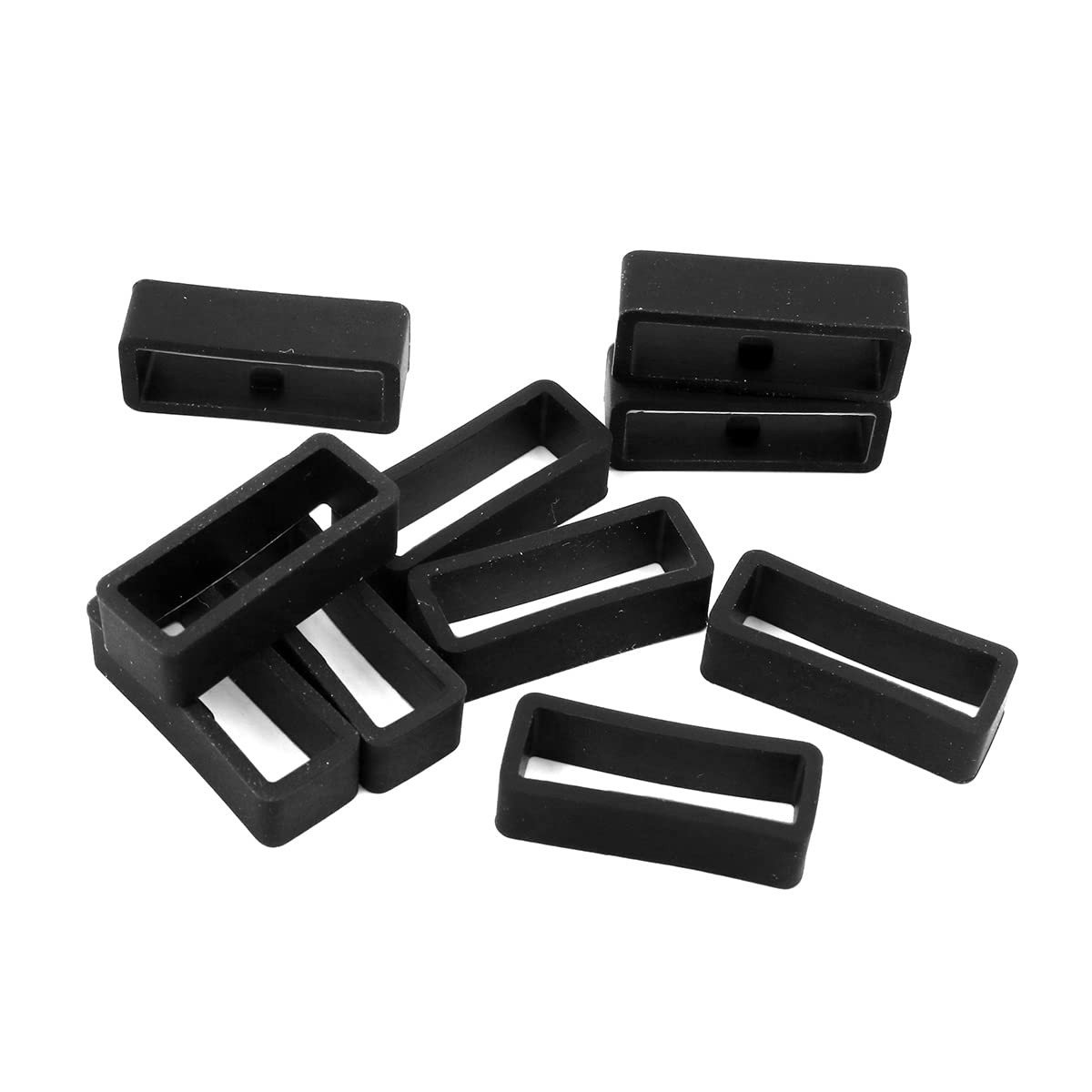 10 Stuks Silicone Watch Band Ringen - 22mm Veiligheid Loops voor Horlogeband