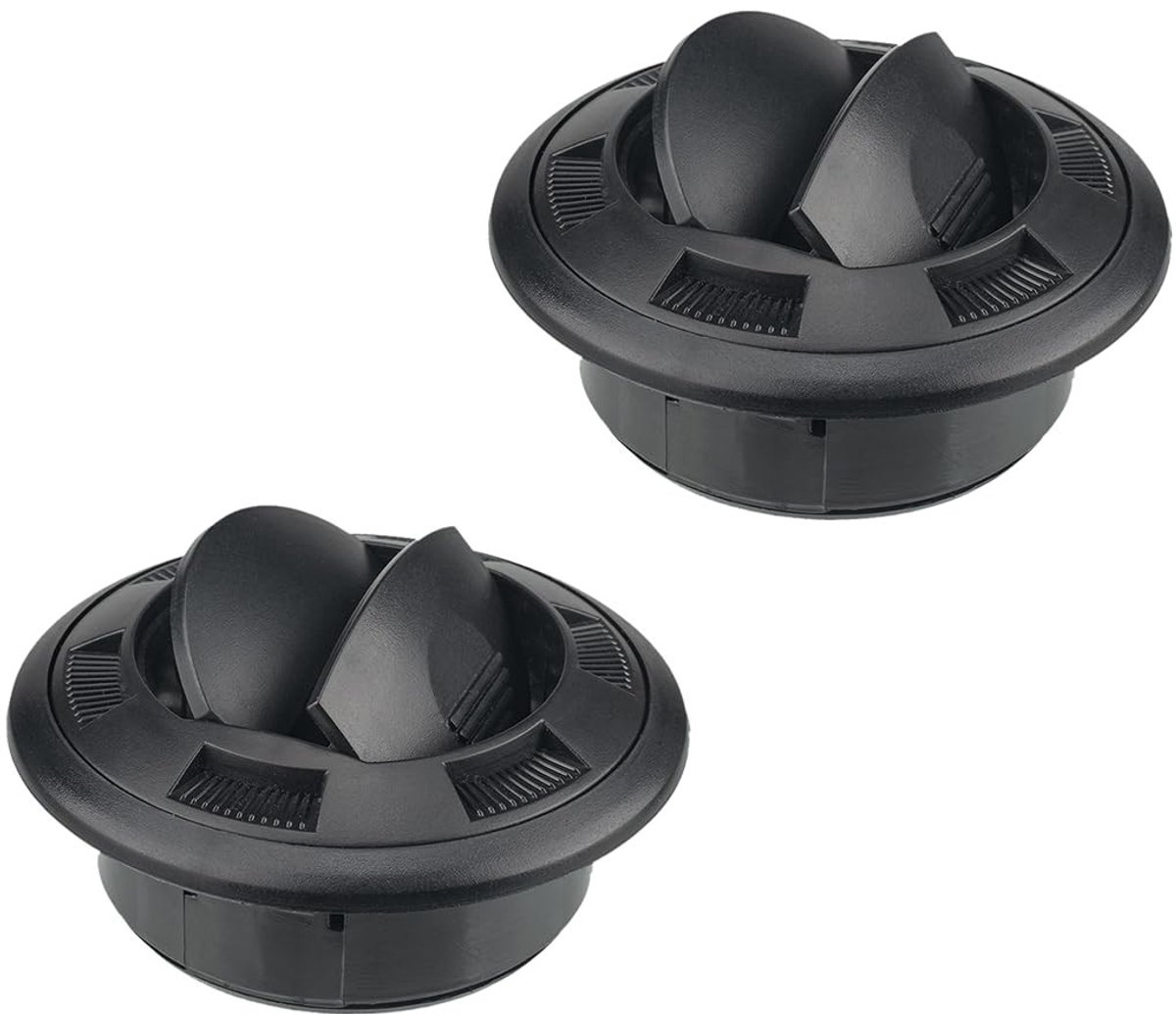 2 Stuks 75mm Airconditioning Afvoersysteem voor Caravan, Ventilatie Uitlaat, Plafond Schakelaar en Luchtdeflector