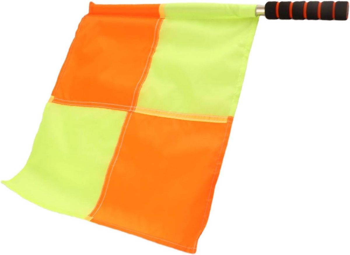 Referee Vlaggen Set voor Voetbal en Hockey, 2 Stuks met Opbergtas voor Training en Wedstrijden