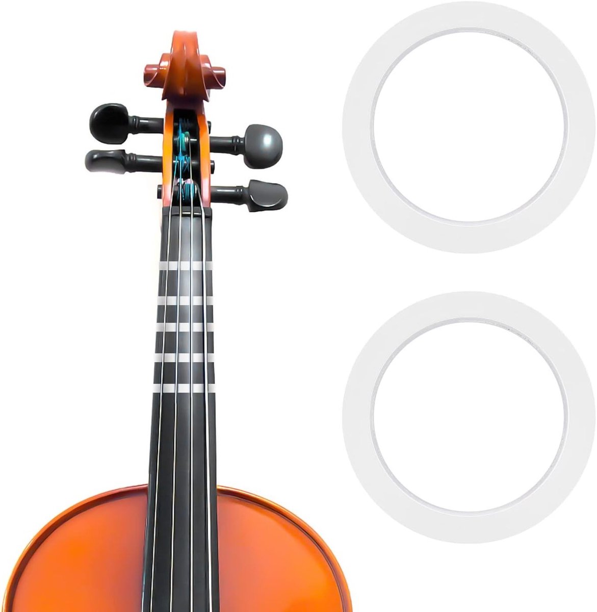 2 Roll Key voor Viool en Cello, 66 Meter, Witte Plakband, Grafische Ribbons, Accessoires voor Beginners, Viool en Cello Ondersteuning, Vingerbord en Orkest Instrumenten