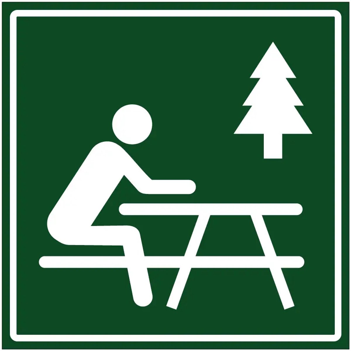 Picknickplek sticker | 40 x 40 cm