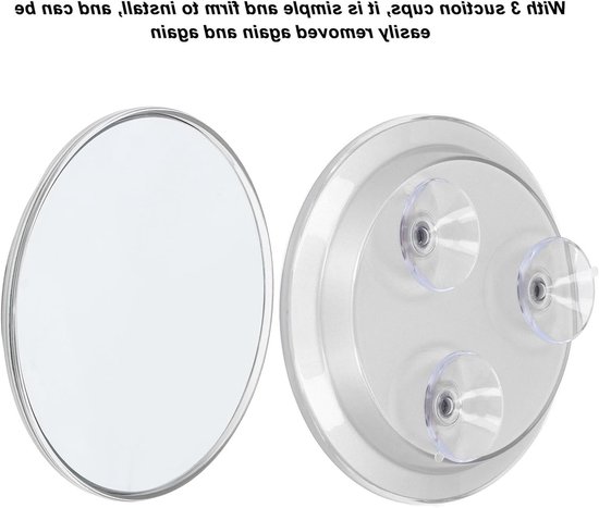 Vergrotende Spiegel 30x - Ronde Make-up Spiegel met Wandmontage en 3 Zuignappen voor Perfecte Make-up en Reizen — afbeelding 3