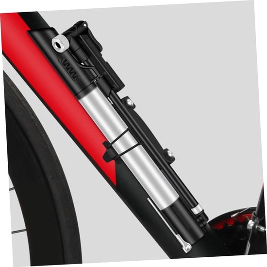 Mini Fietspomp - Draagbare Inflator - Banden Oppompen - Dubbele Cilinder - 27 cm - Zwart — afbeelding 4