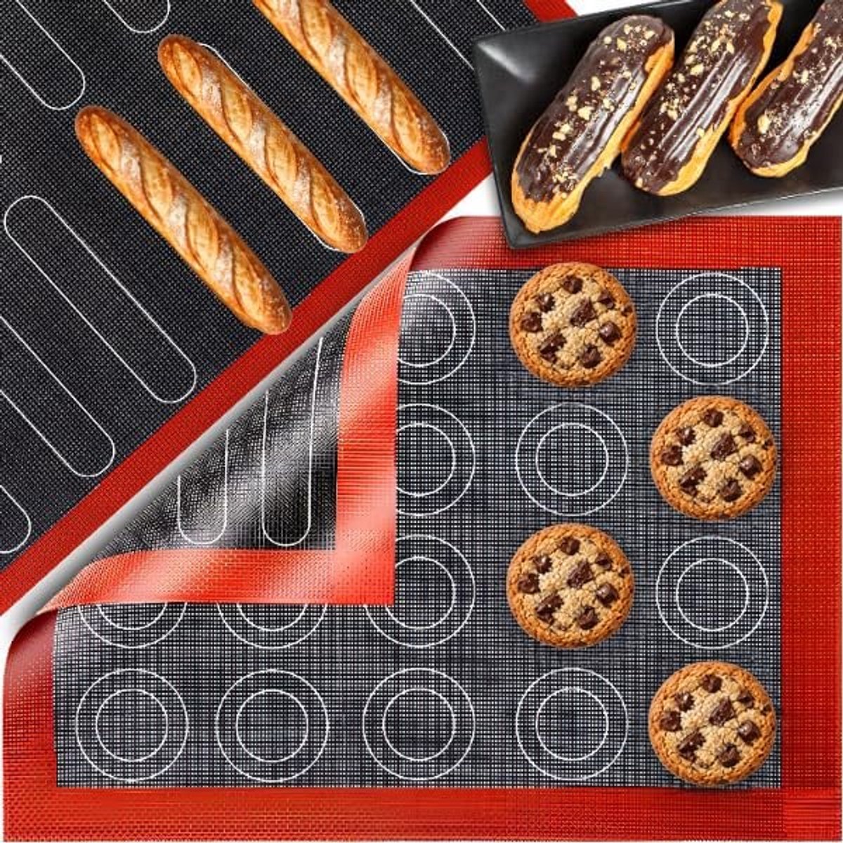 Dailygoods- Bakmat Antiaanbaklaag - Siliconen Mat - Herbruikbare Taartmat - Antislip Werkmat - 30 x 40 cm - BPA-vrij Hittebestendig - Bakmatje