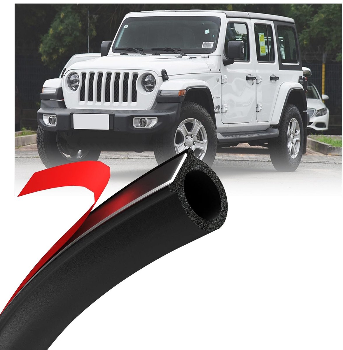 Dailygoods- Deurafdichting Zelfklevend - Rubber Afdichtingsstrip - Geluidsisolatie - Waterdicht - Temperatuurbestendig - Geschikt voor Voertuigen - Rubberen Afdichting