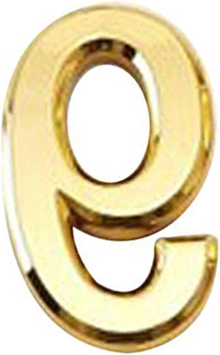 Huisnummer Goud - Nummerbord Deur - Huis Aanduiding - Moderne Lettertype - 5 cm Hoog - Goud