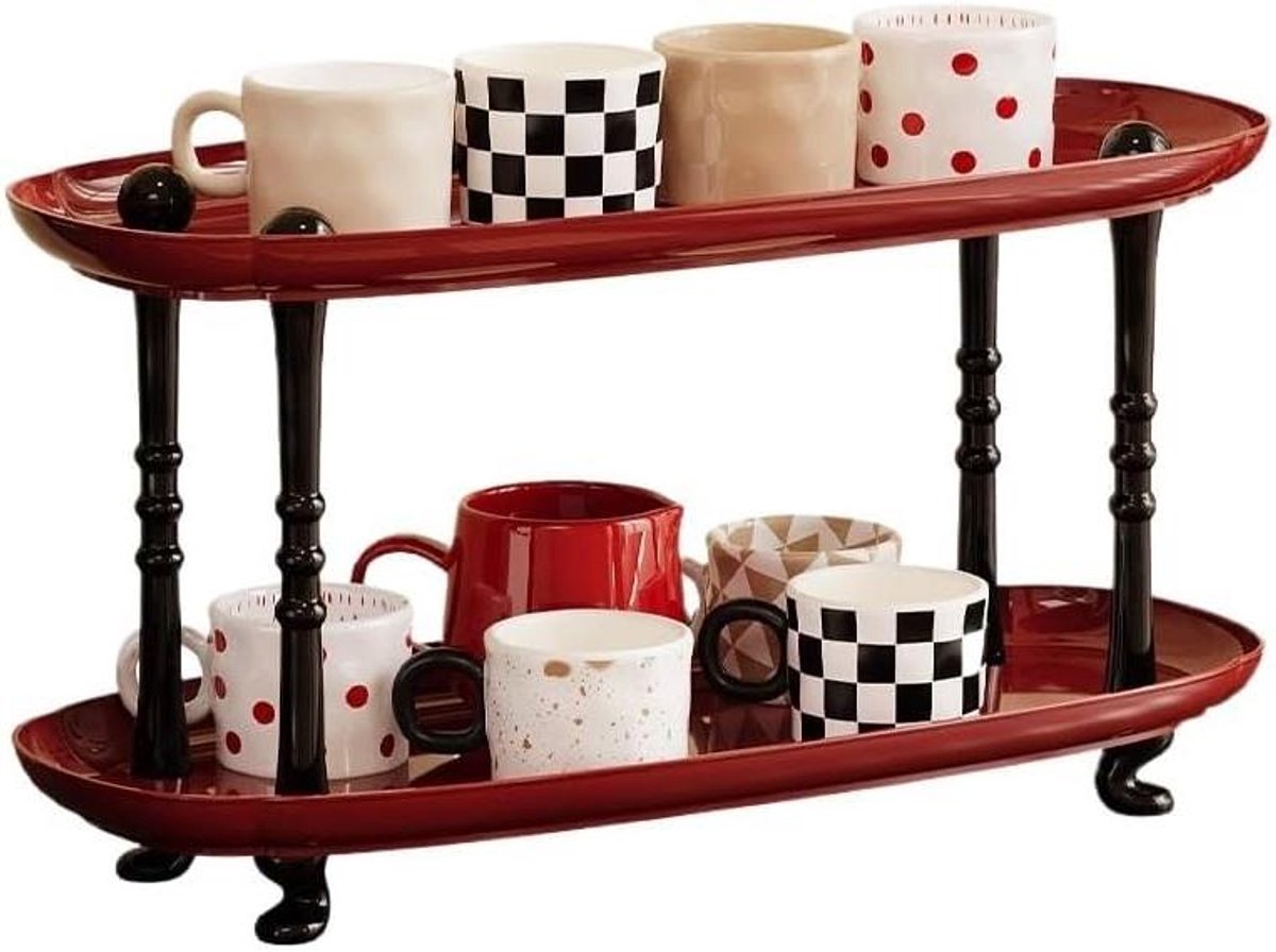Cup Rack Double Layer Storage Rack Multifunctional Table Cup Rack Organizer