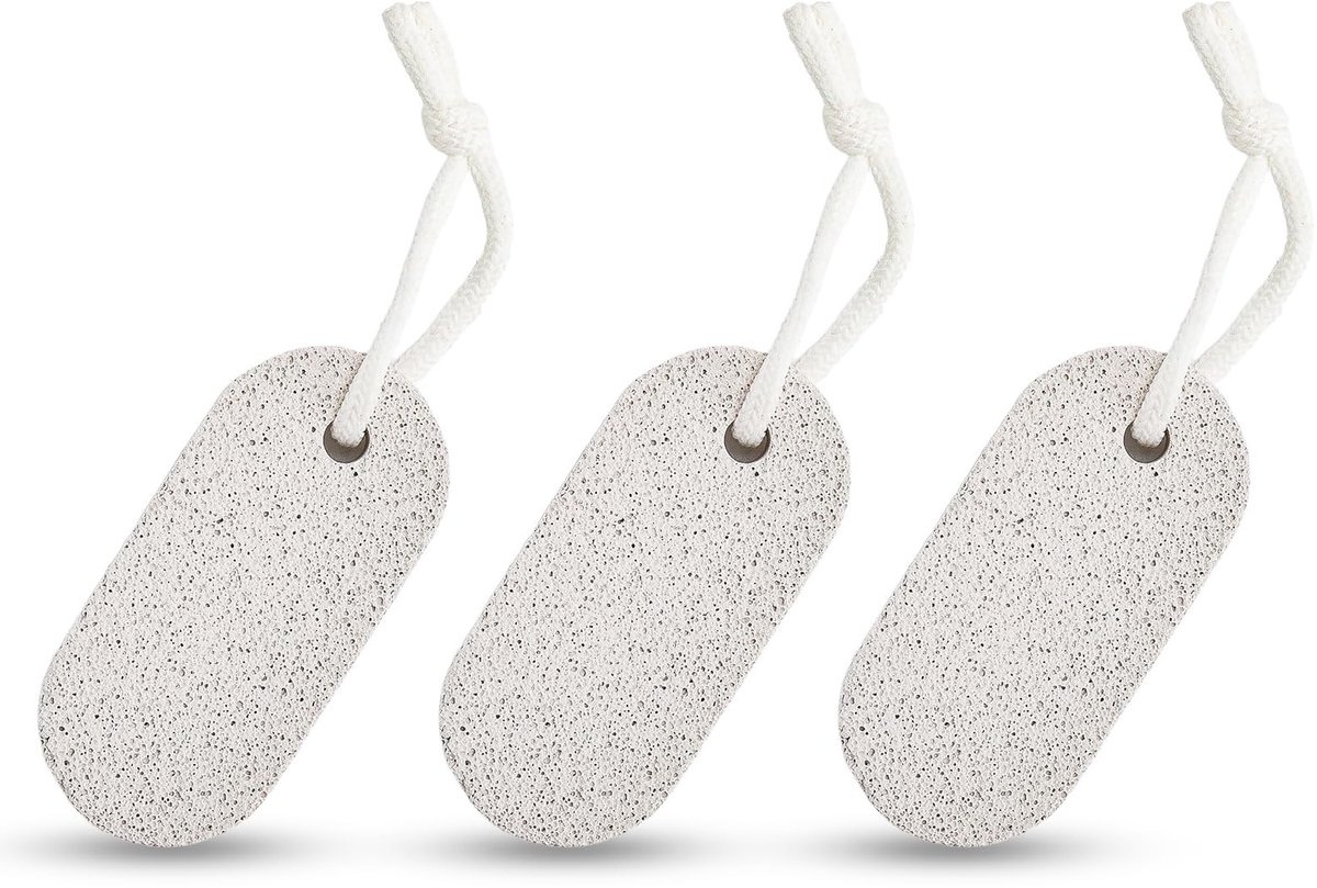 Dailygoods- Puimsteen Set van 3 - Natuurlijke Vulkaansteen - Eeltverwijderaars - Voetverzorging - Zachte Peeling - Ergonomisch Ontwerp