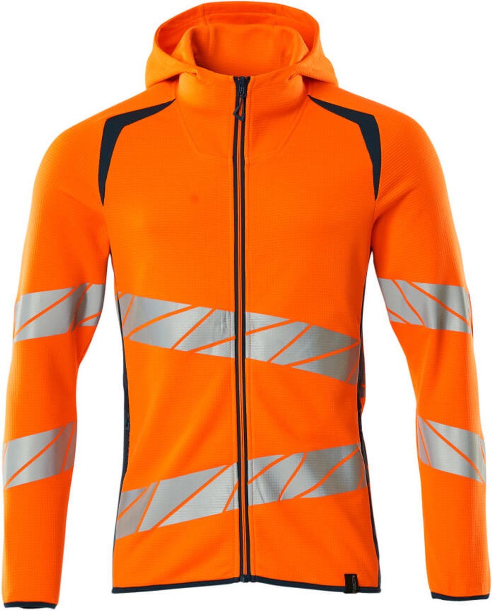 Mascot Accelerate Safe Capuchontrui met rits 19284-781 - hi-vis oranje/donkerpetrol - 3XL