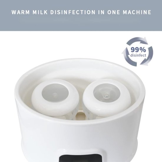 Multifunctionele Baby Fles Warmer Stoom Sterilisator Snelle Baby Voedsel Heater Grote Acity Adjtable Temperatuur Geluidsarm met LED-scherm — afbeelding 4