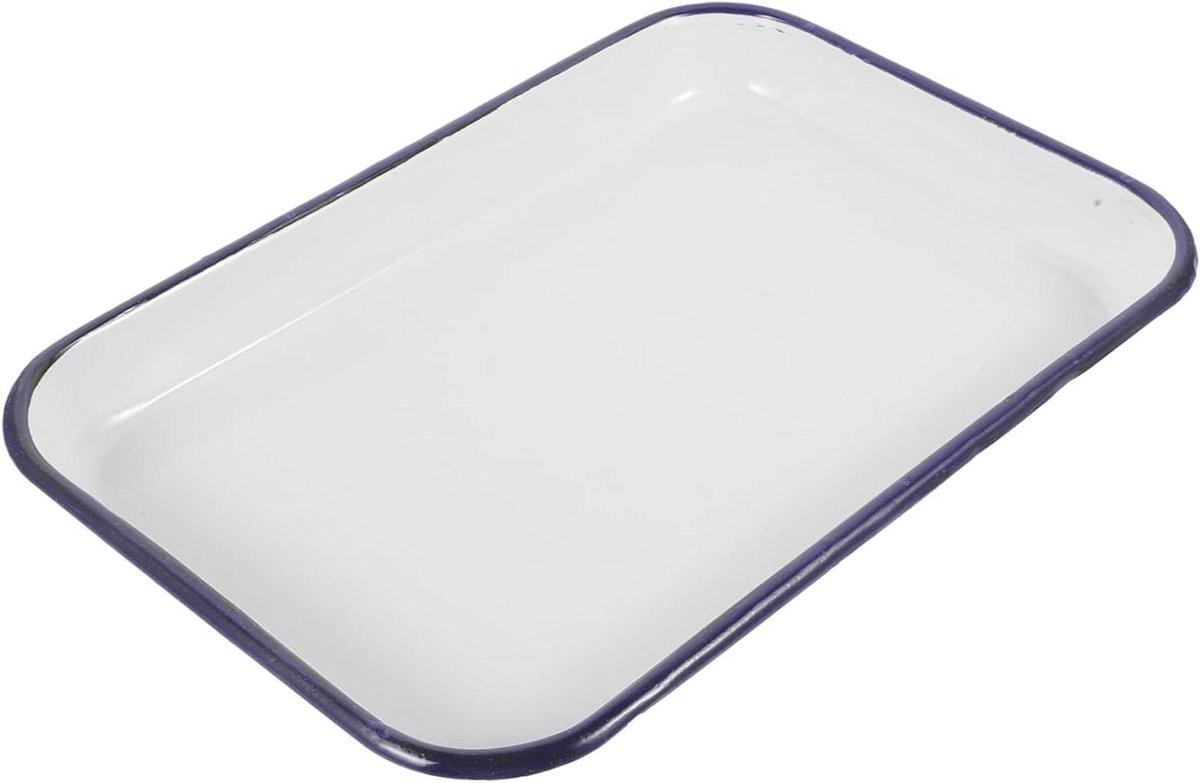 Bakplaat Rechthoekig Ovenschaal Braadslede Pizza's Bakken Anti-aanbaklaag 30x20cm Wit
